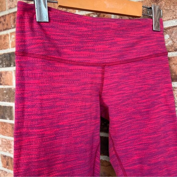 LULULEMON   * Wunder Under Crop II Diamond Jacquard Space Dye Bumble Berry Sz 4 - Picture 13 of 16